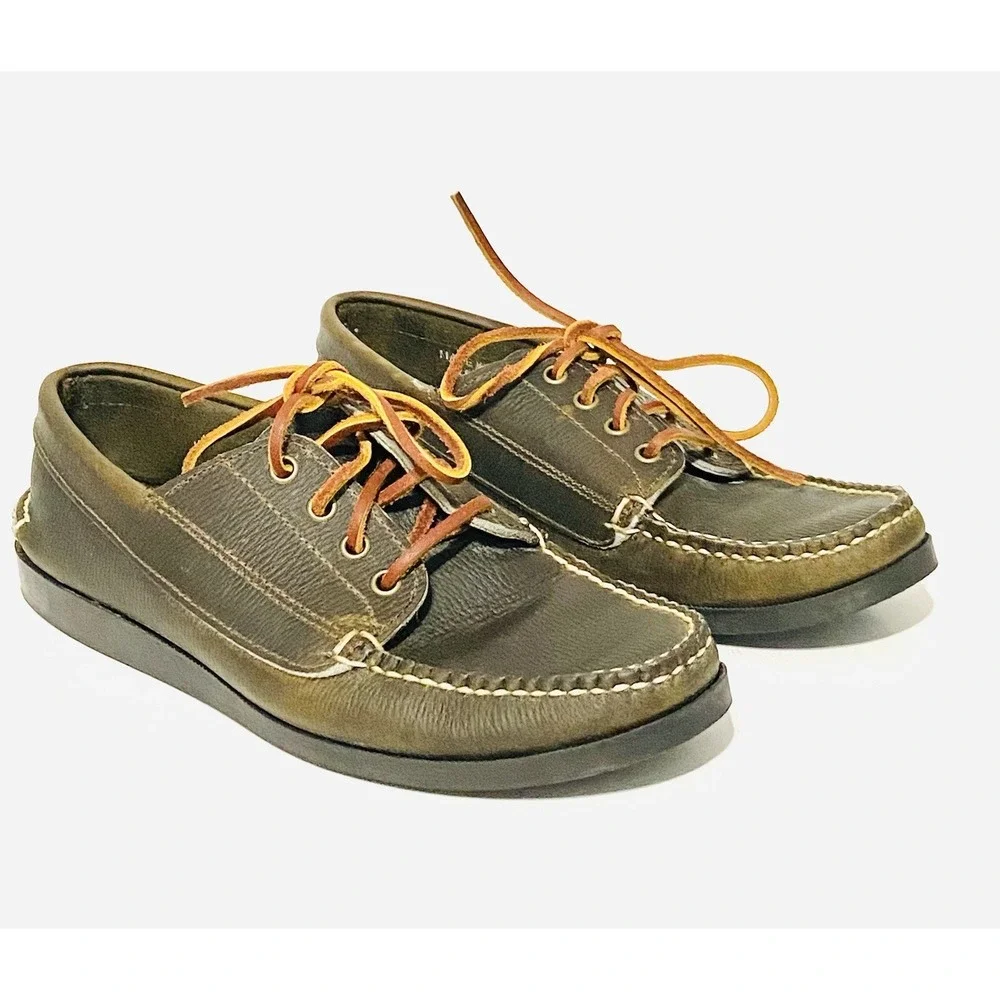 Rancourt & Co Ranger Moc Moccasins Boat Shoes Baxter Green Made In USA Men's 7.5
